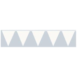 White Pennant Banner - 12ft