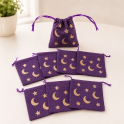 Wizard Drawstring Canvas Small Favour Bags - 8 Pack