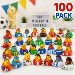 BULK World Cup Soccer Duckies - 100 PACK