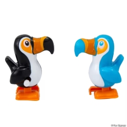 Walking Toucan Plastic Wind-Up Toys-12Pk