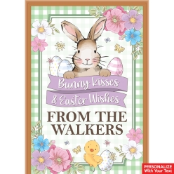 Watercolour Bunny PERSONALIZED Giant Vinyl Keepsake Door Sign
