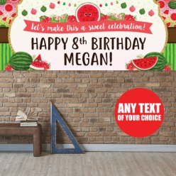 Watermelon PERSONALIZED Giant Vinyl Keepsake Banner