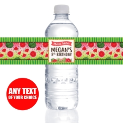 Watermelon PERSONALIZED VINYL Bottle Labels - 10 PK