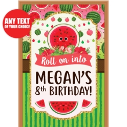 Watermelon PERSONALIZED Giant Vinyl Keepsake Door Sign