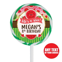 Watermelon PERSONALIZED Lollipops - 12 Pk