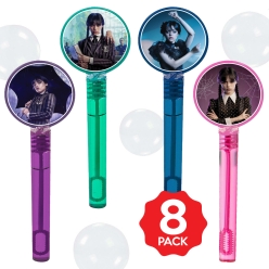 Wednesday Bubble Bottles w/Wands - 8 PACK