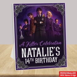Wednesday Personalized Birthday Easel Centerpiece