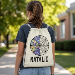Ophelia Hall Window Personalized Drawstring Backpack