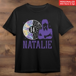 55% OFF: Wednesday Personalized Name & Age Black T-shirt