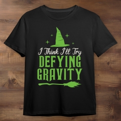 55% OFF: Wicked Defying Gravity Black T-shirt