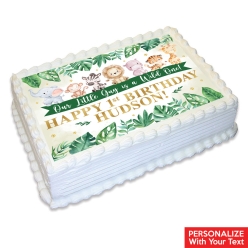Wild One Safari Personalized Edible Icing