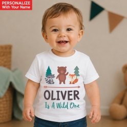 Wilderness Wild One Personalized T-shirt- Choose A Size