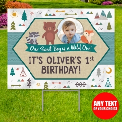 34% OFF: Wilderness Wild One Photo PERSONALIZED BIG Yard Sign