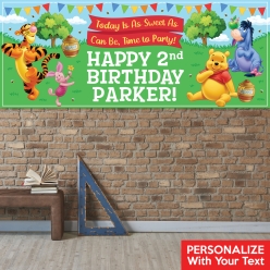 Pooh & Friends PERSONALIZED Giant Vinyl Keepsake Banner