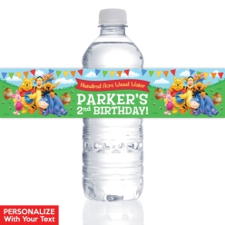 Pooh & Friends PERSONALIZED VINYL Bottle Labels - 10 PK