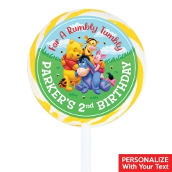 Pooh & Friends PERSONALIZED Lollipops - 12 Pk