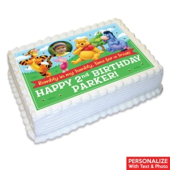 Pooh & Friends Personalized PHOTO Edible Icing