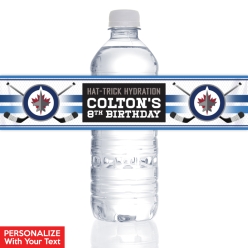 Winnipeg Jets PERSONALIZED VINYL Bottle Labels - 10 PK