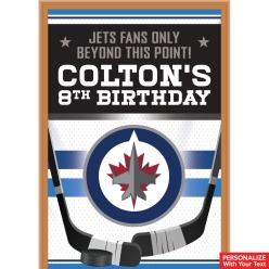 Winnipeg Jets PERSONALIZED Giant Vinyl Keepsake Door Sign