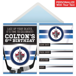 Winnipeg Jets PERSONALIZED Invitations - 8 Pk