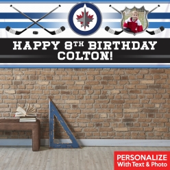Winnipeg Jets PERSONALIZED PHOTO Vinyl Keepsake Banner
