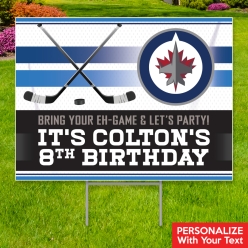 34% OFF: Winnipeg Jets PERSONALIZED Large Yard Sign