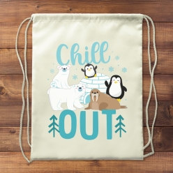 60% OFF: Winter Animals Chill Out Drawstring Backpack