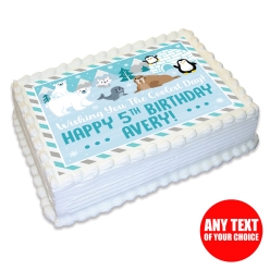 Winter Animals Personalizable Edible Icing