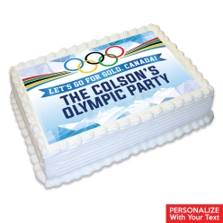 Winter Olympics Personalized Peel & Place Edible Icing