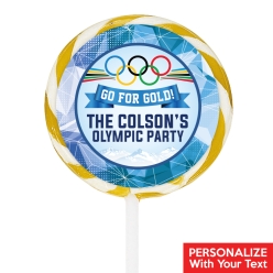 Winter Olympics PERSONALIZED Lollipops - 12 Pk