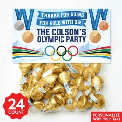 Winter Olympics Personalized Treat Bags & Tags - 24pk