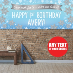 Winter Onederland PERSONALIZED Giant Vinyl Keepsake Banner