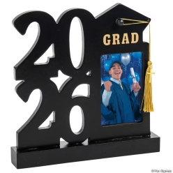 Stacked 2026 Religious Graduation Black Wood Picture Frame