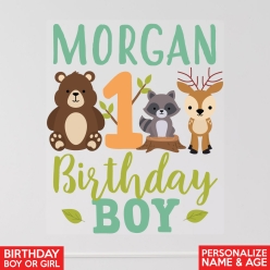 30% OFF: Woodland 1st Birthday Personalized 12