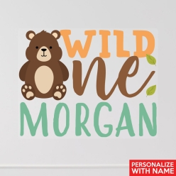 30% OFF: Woodland Wild ONE Personalized Name 12