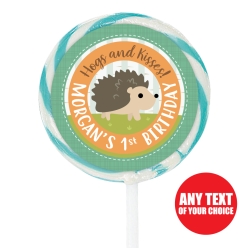 Woodland 1st Birthday PERSONALIZED Lollipops - 12 Pack