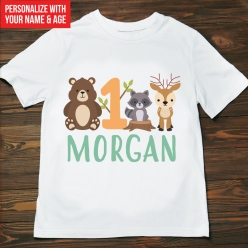 55% OFF: Woodland 1st Personalized Name & Age T-shirt