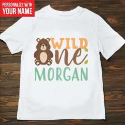 55% OFF: Wild ONE Woodland Personalized Name T-shirt