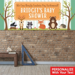 Woodland Baby Shower PERSONALIZED Giant Vinyl Keepsake Banner