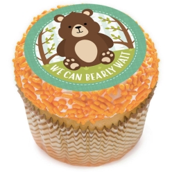 Woodland Bearly Wait Cupcake Icing Toppers 12pk