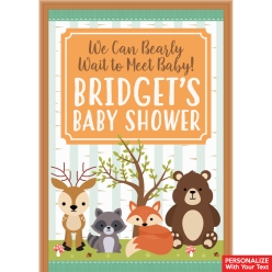 Woodland Baby Shower PERSONALIZED Giant Vinyl Keepsake Door Sign