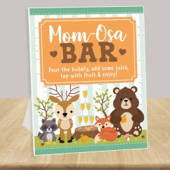 Woodland Baby Mom-Osa Bar Stand-up Easel Display Sign