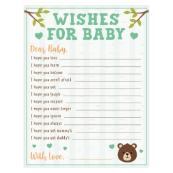 50% OFF: Woodland Baby Shower Wishes for Baby Keepsake Activity