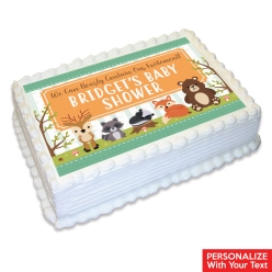 Woodland Bearly Wait Personalizable Edible Icing