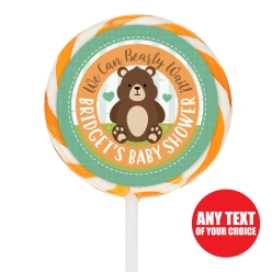 Woodland Baby Shower PERSONALIZED Lollipops - 12 Pk