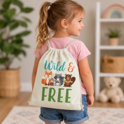 Woodland Drawstring Backpack