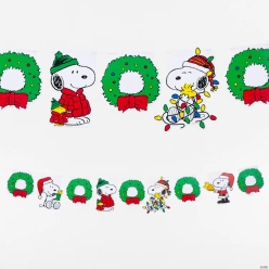 Peanuts Snoopy & Woodstock Christmas 7 Foot Garland