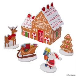 Santa's Workshop 3D Scene Craft Kit-6Pk
