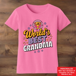 World's Best Grandma Pink T-shirt