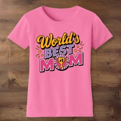 World's Best Mom Pink T-shirt
